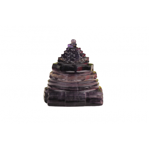 Shree Yantra In Natural Fluorite Gemstone - 100-gms