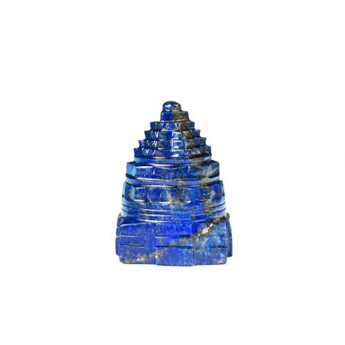 Shree Yantra In Natural Lapis Lazuli Gemstone -149-gms
