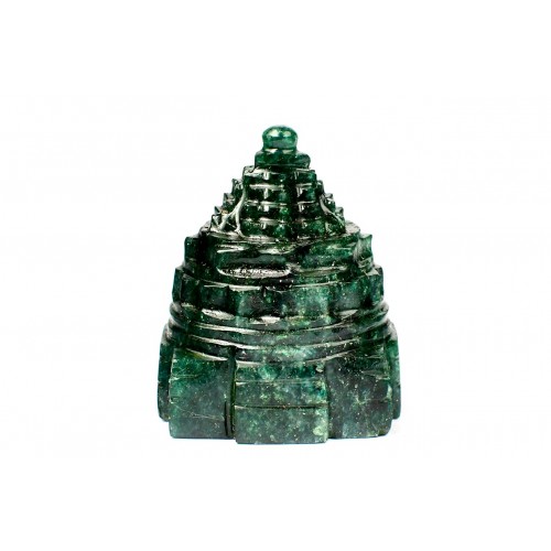 Shree Yantra In Natural Green Jade - 109 gms - II