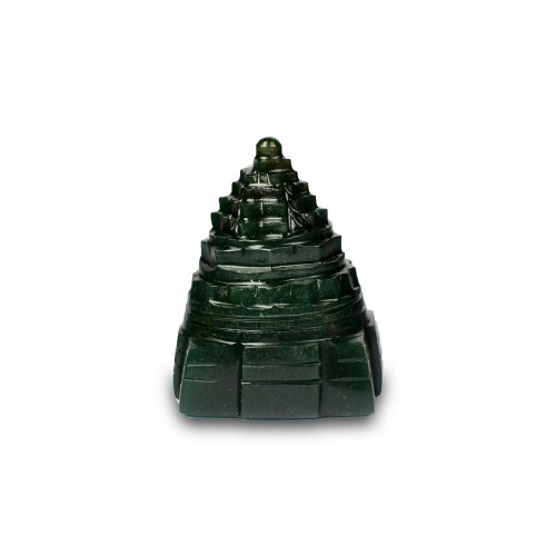 Shree Yantra In Natural Green Jade - 111 gms - I