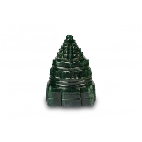 Shree Yantra In Natural Green Jade - 112 gms - II