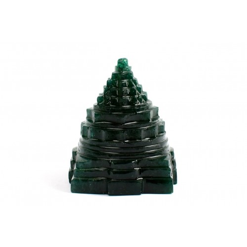 Shree Yantra In Natural Green Jade - 115 gms - I