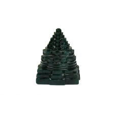 Shree Yantra In Natural Green Jade - 126 gms - I