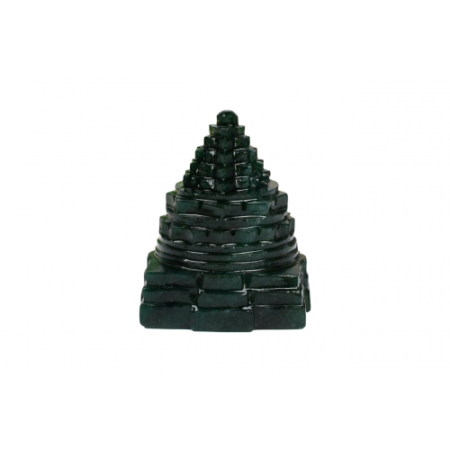 Shree Yantra In Natural Green Jade - 126 gms - I