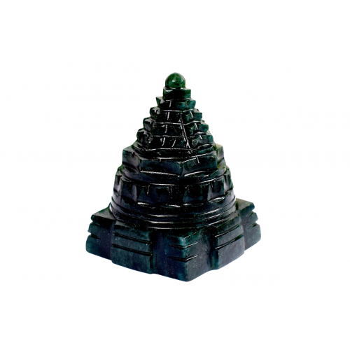 Shree Yantra In Natural Green Jade - 246-gms 