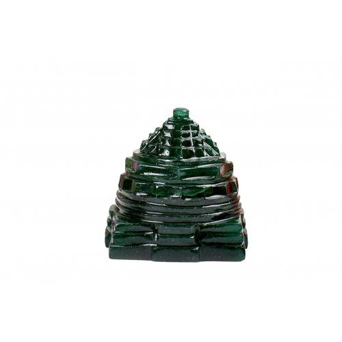 Shree Yantra In Natural Green Jade - 66 gms