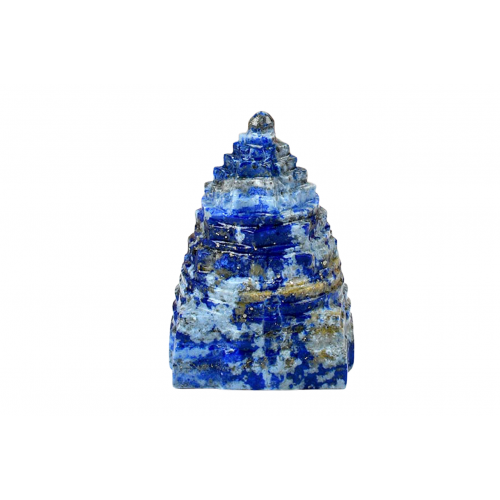 Shree Yantra In Natural Lapis Lazuli Gemstone -118-gms