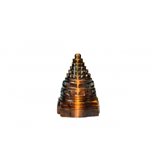 Shree Yantra Natural Tiger Eye Gemstone - 63 gms-ii