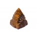 Shree Yantra Natural Tiger Eye Gemstone - 102 gms