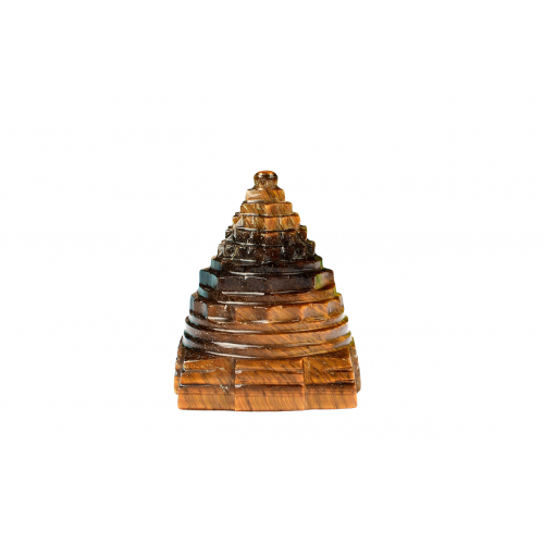 Shree Yantra Natural Tiger Eye Gemstone - 67 gms-i