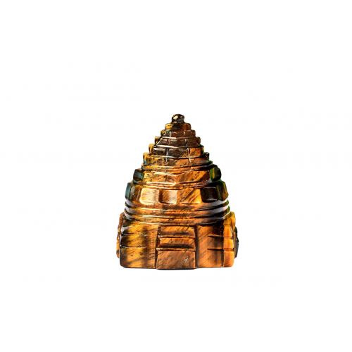 Shree Yantra Natural Tiger Eye Gemstone - 64 gms