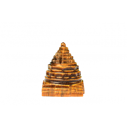 Shree Yantra Natural Tiger Eye Gemstone - 72 gms-i