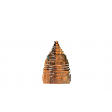 Shree Yantra Natural Tiger Eye Gemstone - 94 gms