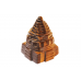 Shree Yantra Natural Tiger Eye Gemstone - 147 gms