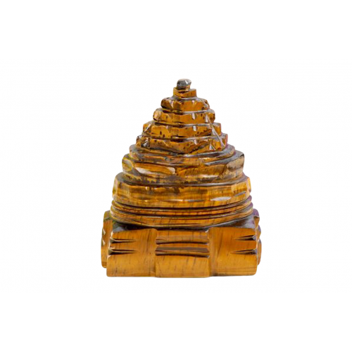 Shree Yantra Natural Tiger Eye Gemstone - 70 gms