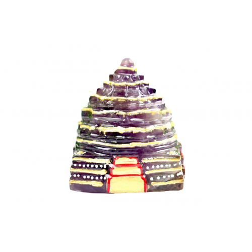 Shree Yantra Natural Aamethyst Gemstone - 213 gms