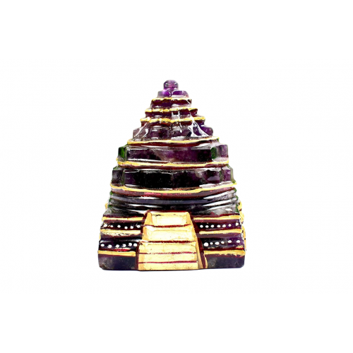 Shree Yantra Natural Amethyst Gemstone - 229 gms