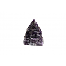 Shree Yantra Natural Amethyst Gemstone - 289 gms