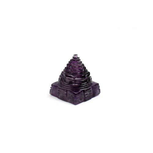 Shree Yantra Natural Amethyst Gemstone - 80 gms