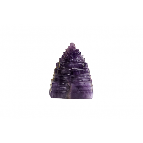 Shree Yantra Natural Amethyst Gemstone - 93 gms