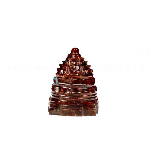 Shree Yantra Natural Gomedh Gemstone - 60 gms