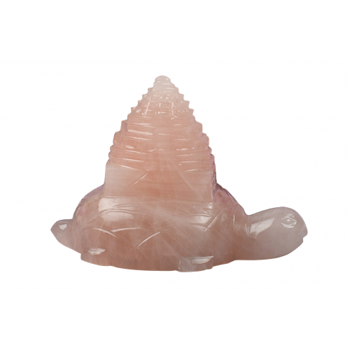 Kurma Shree Yantra Natural Rose Quartz Gemstone -193 gms