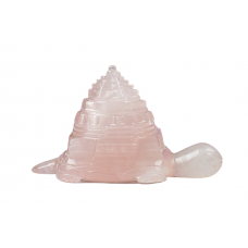 Kurma Shree Yantra Natural Rose Quartz Gemstone -195 gms