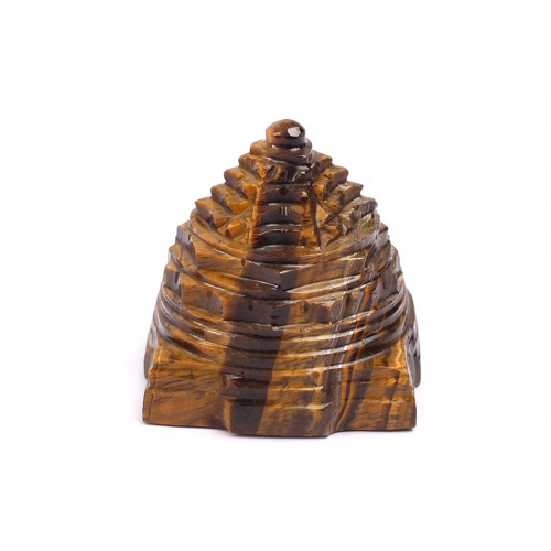 Shree Yantra Natural Tiger Eye Gemstone - 100 gms