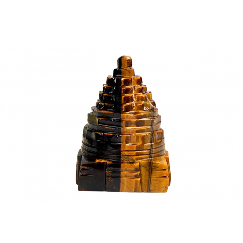 Shree Yantra Natural Tiger Eye Gemstone - 134 gms-ii