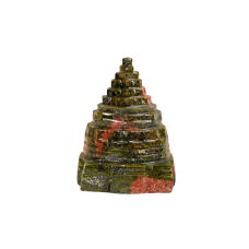 Shree Yantra Natural Unakite Gemstone - 100 gms