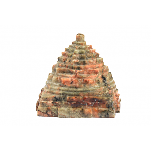 Shree Yantra Natural Unakite Gemstone - 196 gms