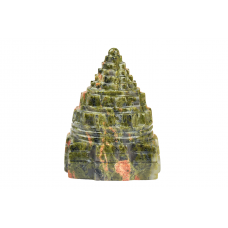 Shree Yantra Natural Unakite Gemstone - 308 gms