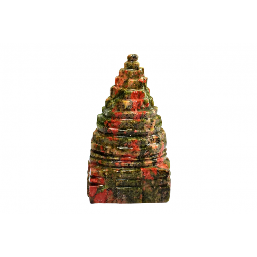 Shree Yantra Natural Unakite Gemstone - 50 gms