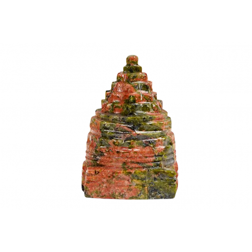 Shree Yantra Natural Unakite Gemstone - 62 gms