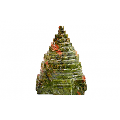 Shree Yantra Natural Unakite Gemstone - 96 gms