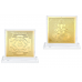 Coppe Plated shree Ganesha Yantra Gold Polish Pocket Size 2X2