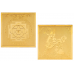 Copper Plated shree Baglamukhi Yantra Gold Polish - Pocket Size 