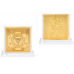 Copper Plated shree Mahakali Yantra Gold Polish-Pocket Size 