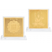 Copper Plated shree Shiv Yantra Gold Polish - Pocket Size 