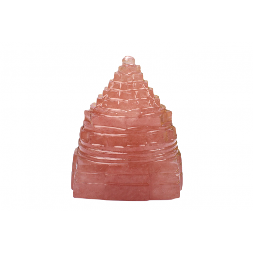 Shree Yantra In Natural Red Jade Gemstone -136 gms