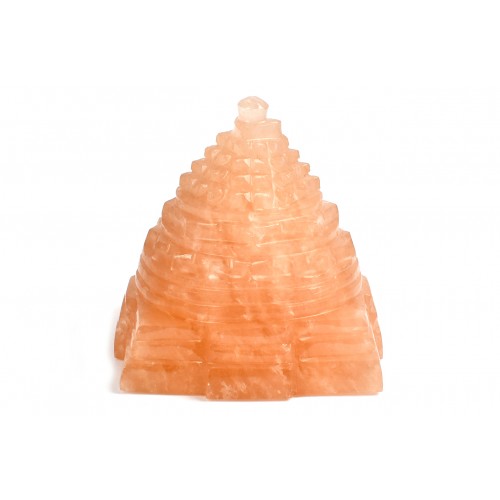 Shree Yantra In Natural Red Jade Gemstone -191 gms