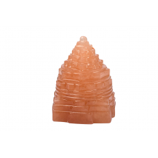 Shree Yantra In Natural Red Jade Gemstone -274 gms