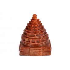 Shree Yantra In Natural Red Jade Gemstone -276 gms