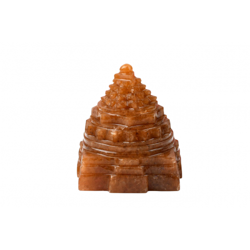 Shree Yantra In Natural Red Jade Gemstone -358 gms