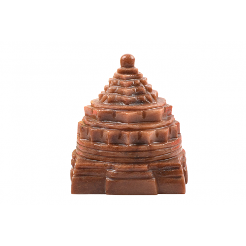 Shree Yantra In Natural Red Jade Gemstone -448 gms