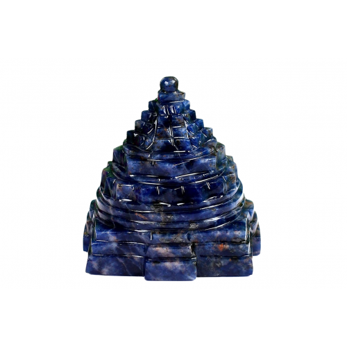 Shree Yantra In Natural Blue Sodalite - 90 gms