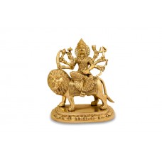 Goddess Durga Idol In Brass