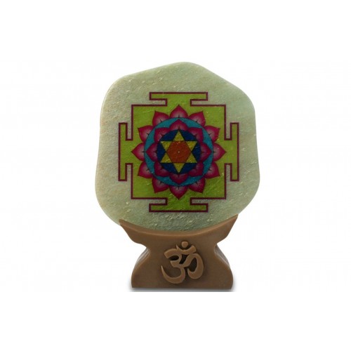 Shree Vishnu Yantra on Green Jade