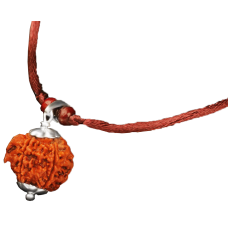 Ganesh Rudraksha Nepal Silver Capped in Thread -20mm