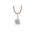 Durga Mata Locket in Pure Silver Design - v